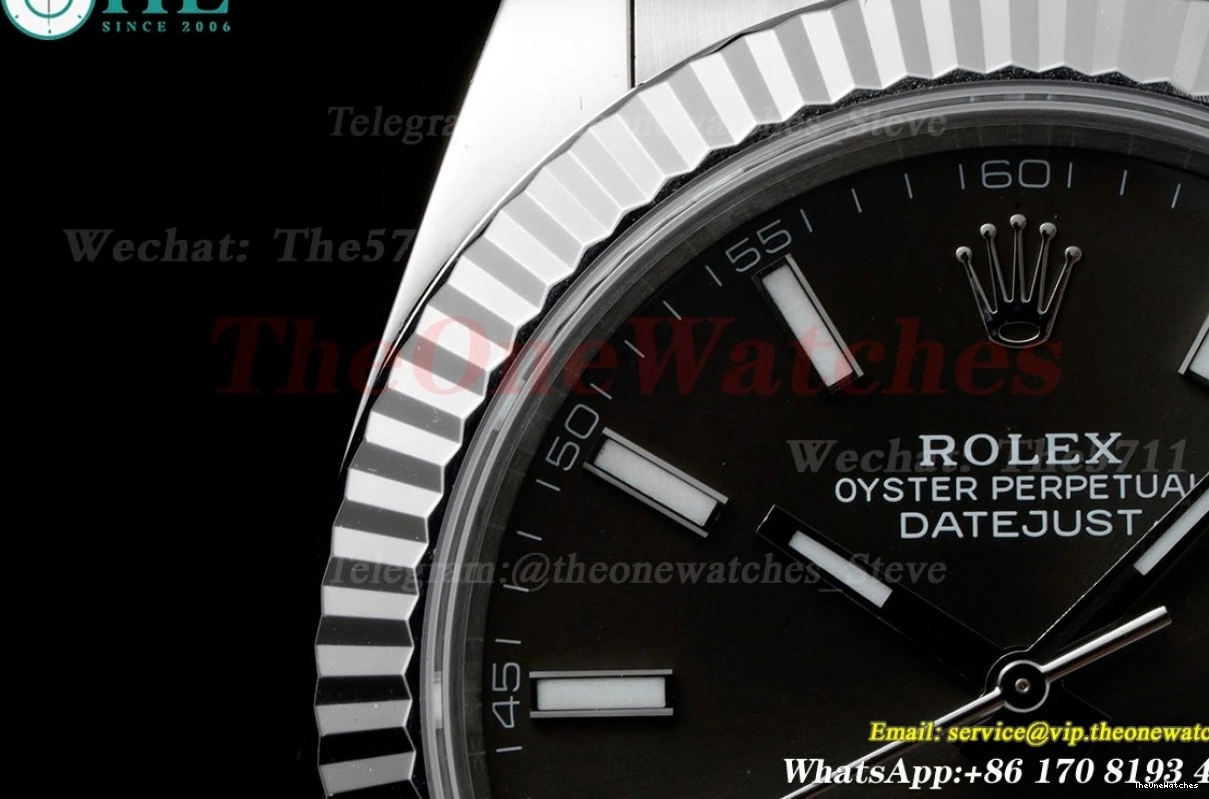 Stk Oyster 41mm Datejust 904L VR3235 SS 126334 SS King Grey 0429